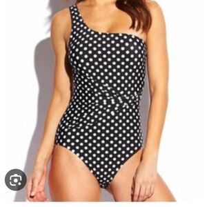 PERRY ELLIS one-piece one-should black swimsuit